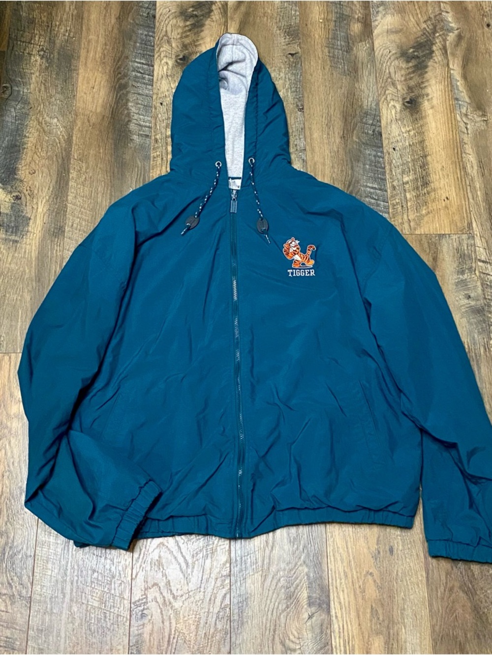 Disney Teal Hooded Tigger Windbreaker Jacket